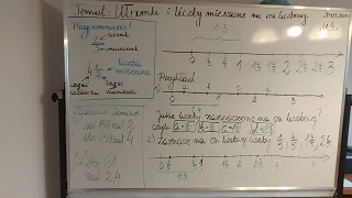 Kl.4 LEKCJA 1 Ułamki i liczby mieszane na osi liczbowej