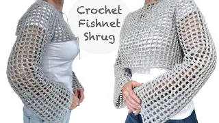 Top-down crochet Fishnet sweater "Rixt" (jumper)