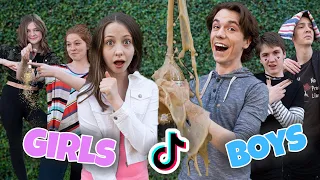 Girls Vs Boys Making Tik Toks *hilariously relatable*