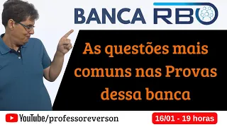 Live # 70 - 💥BANCA RBO - Corrigindo questões comuns nas provas dessa banca #concursopublico #rbo