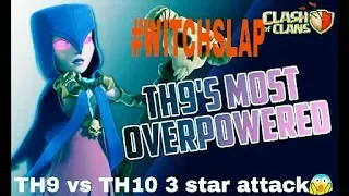 TH9 3 STAR ON TH10 | TH9 POWERFULL BOWITCH | TH9 3 STAR WAR ATTACKS STRATEGY 2018 | TH9 WITCHSLAP