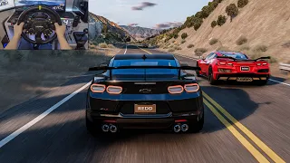 Chevrolet Camaro ZL1 1LE & Chevrolet Corvette C8 Z06 Z07 Convoy - Assetto Corsa | Moza R16 + Pimax