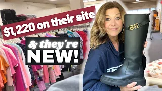 I couldn't believe I found these boots! Epic thrift haul near BOSTON!