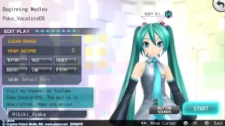 Project Diva F 2nd (English) Edit Play - Beginning Medley ~Primary Colors~ (Perfect) [60fps]