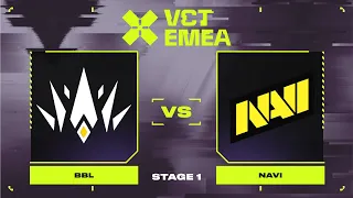 BBL vs NAVI | Карта 1 | VALORANT Champions Tour 2024: EMEA Stage 1