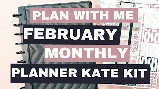 Plan With Me | February Monthly | Planner Kate Kit