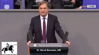 ! Erste Rede im neuen Bundestag 2021: Dr. Bernd Baumann (AfD) - u.a. zur Wahl des Vize-Präsidenten