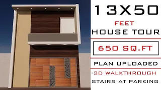 13x50 HOUSE PLAN WITH 3D ELEVATION|13X50 HOUSE DESIGN|13*50 GHAR KA NAKSHA|13 BY 50 MAKAAN KA DESIGN
