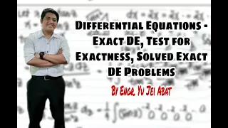 Differential Equations - Exact DE, Test for Exactness, Solved Exact DE Problems