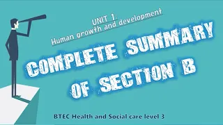 Unit 1: human growth & development - Complete summary of section B. Health & social care level 3