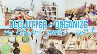 DECLUTTER & ORGANIZE MY KITCHEN & PANTRY WITH ME! - PART 1