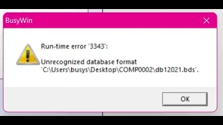 Run-Time error Busy software , Reindex Databases Busy