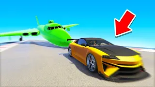 *NEW* GTA Car Is FASTER THAN A PLANE! (race vs plane)