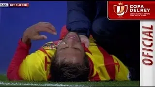 Lesión de Neymar, se duele del tobillo Copa del Rey