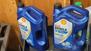 SHELL ROTELLA T6 0w40 VS 5W40 🤔