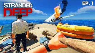 Our Plane CRASHES Into the Ocean - Stranded Deep Multiplayer #1