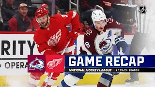 Avalanche @ Red Wings 2/22 | NHL Highlights 2024