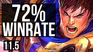 GAREN vs QUINN (TOP) | 72% winrate, Legendary, Rank 14 Garen | BR Master | v11.5