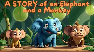 True Friendship Between An Elephant & A Monkey | English story for kids| Bedtime stories |