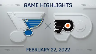 NHL Highlights | Blues vs. Flyers - Feb. 22, 2022