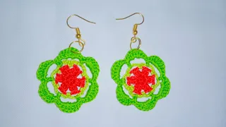 Easy crochet earring pattern beginners friendly