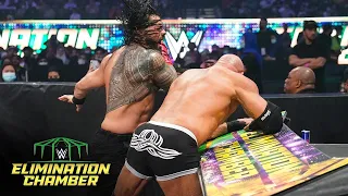 Goldberg shocks Reigns with devastating Spear: WWE Elimination Chamber 2022