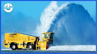 World's BIGGEST And Most Powerful Snow Machines Including The Rotary Snow Plow Train