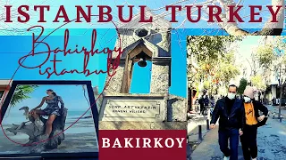 1 MARCH 2022/Istanbul Bakirkoy walking tour/turkey/Bakirkoy district Istanbul turkey/4k UHD 60 fps
