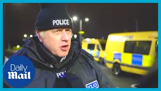 Boris Johnson joins police drug raid and announces crackdown on county lines gangs