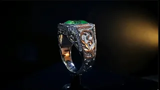 💍✨ An amazing masterpiece: making a luxurious ring from emeralds and diamonds 💚💎