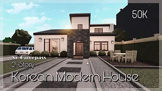 BLOXBURG | Korean Inspired Modern House | No-Gamepass | House Speedbuild