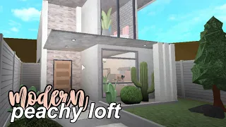 modern peachy loft house tour - welcome to bloxburg :)