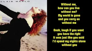 WITHOUT ME - CLAIR MARLO | INSTRUMENTAL | KARAOKE | WITH LYRICS |