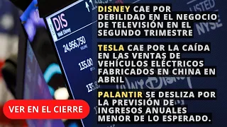 Cierre del Mercado 🔴 EEUU Day Trading, Disney, Tesla, Palantir | 08.05.24