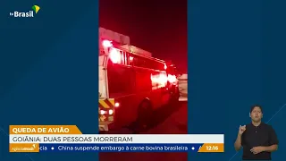 Queda de avião: duas pessoas morrem em acidente em Goiânia