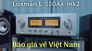 Luxman L-550Ax-mk2 | B&w 705 signature