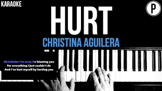 Christina Aguilera - Hurt Karaoke Slowed Acoustic Piano Instrumental Cover Lyrics