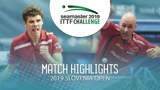 Daniel Habesohn vs Jakub Dyjas | 2019 ITTF Challenge Slovenia Open (1/2)