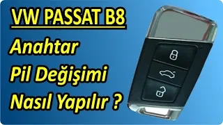 VW Passat B8 Anahtar Pil Değişimi Nasıl Yapılır ? |  Key Battery Change Replacement