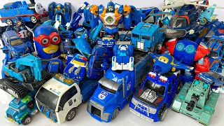 Blue Color TRANSFORMERS MOVIE Carbot, Robot Tobot, Optimus Prime, Truck Bus, Dinosaur Car Stopmotion