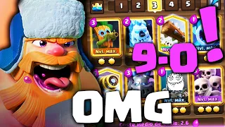 9-0 Y A 3 CORONAS TODO CON MAZO TROLL!!!!!!😲 CICLO DE CHISPITAS 2.6 Clash Royale - YoSoyRick