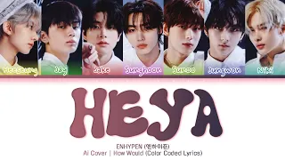 |AI COVER| HOW WOULD ENHYPEN SING 'HEYA' BY IVE (Color Coded Lyrics)