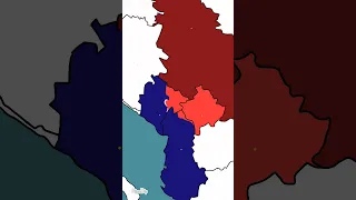 Serbia vs Albania Montenegro and Kosovo 1vs3 animation #war #mapping #adizzpro