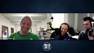 Chris Martin of Coldplay Surprises Whip from The Morning Mix on 101.9fm The Mix Chicago