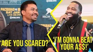 All The Trash Talk said Manny Pacquiao and Adrien Broner at NY and LA Press Conference Press