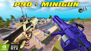 P90 + Minigun  27 kill Shutter island random squad Blood strike max graphic rtx 2060