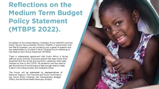 Reflections on the Medium Term Budget Policy Statement(MTBPS 2022)
