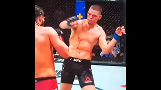 Nate Diaz eats a Masvidal right hand  👊