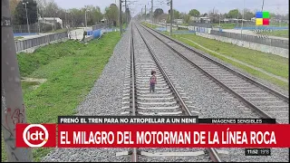 Milagro: un motorman de la línea Roca frenó el tren y evitó atropellar a un nene