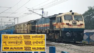 HALDIBARI - NEW JALPAIGURI PASSENGER behind SGUJ WDG4 || Indian Railways